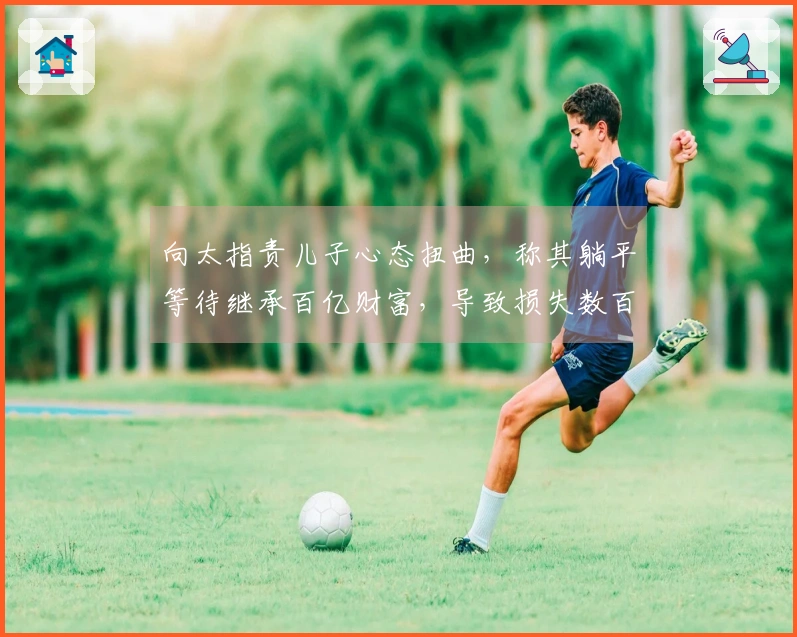 向太指责儿子心态扭曲，称其躺平等待继承百亿财富，导致损失数百万